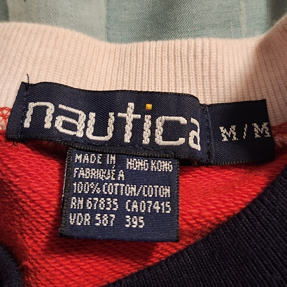 Vintage Rare 90s Nautica Sport Pullover Sweatshirt Men's‎ Size Medium - Picture 3 of 5